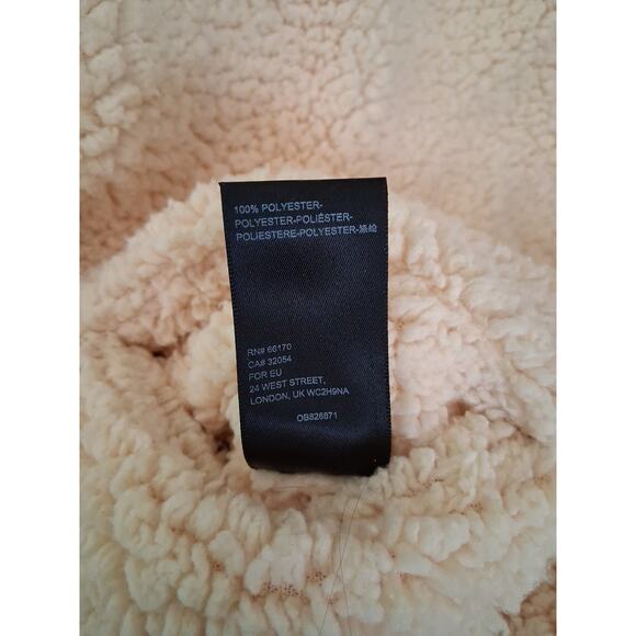 BDG Urban Outfitters Cream Sherpa Teddy Jacket Open Cardigan Comfy XS/S TP/P - Picture 9 of 9